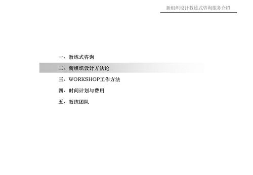新組織設計教練式咨詢服務 會議與展覽服務領域的專業化支持
